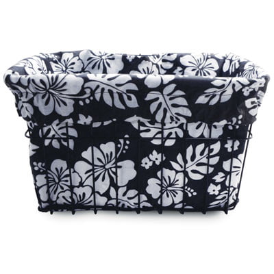 Bicycle Basket Liner Cruiser Candy Hibiscus 14 Black/white for sale online